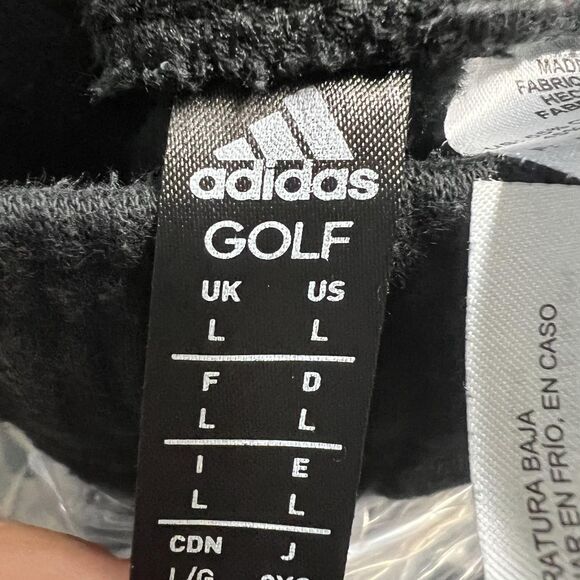 Adidas Pants Mens Large Black Golf Joggers Sweatpants Tapered Cuffed Pockets - Picture 4 of 10